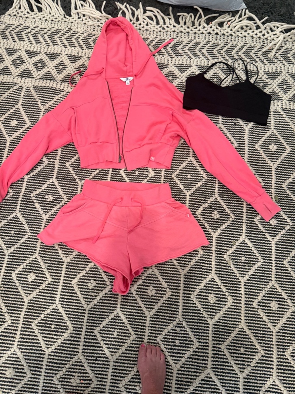 JoyLab Coral Pink Zip-Up Hoodie